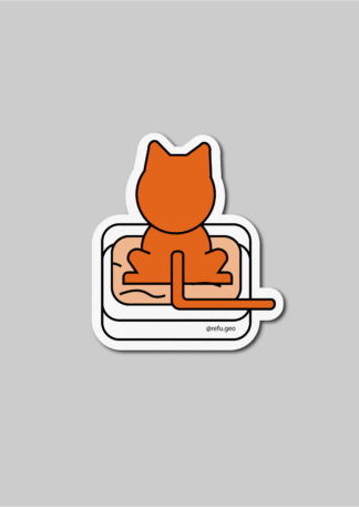 Gato banheiro - adesivo unitário