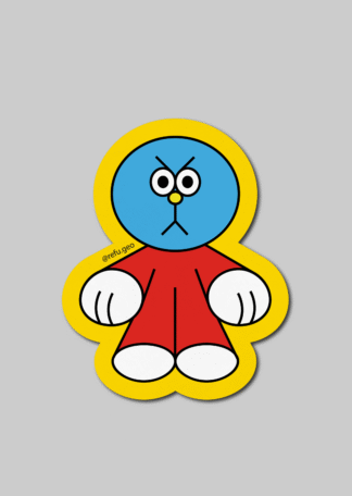 Fofo e bravo 1 - adesivo unitário